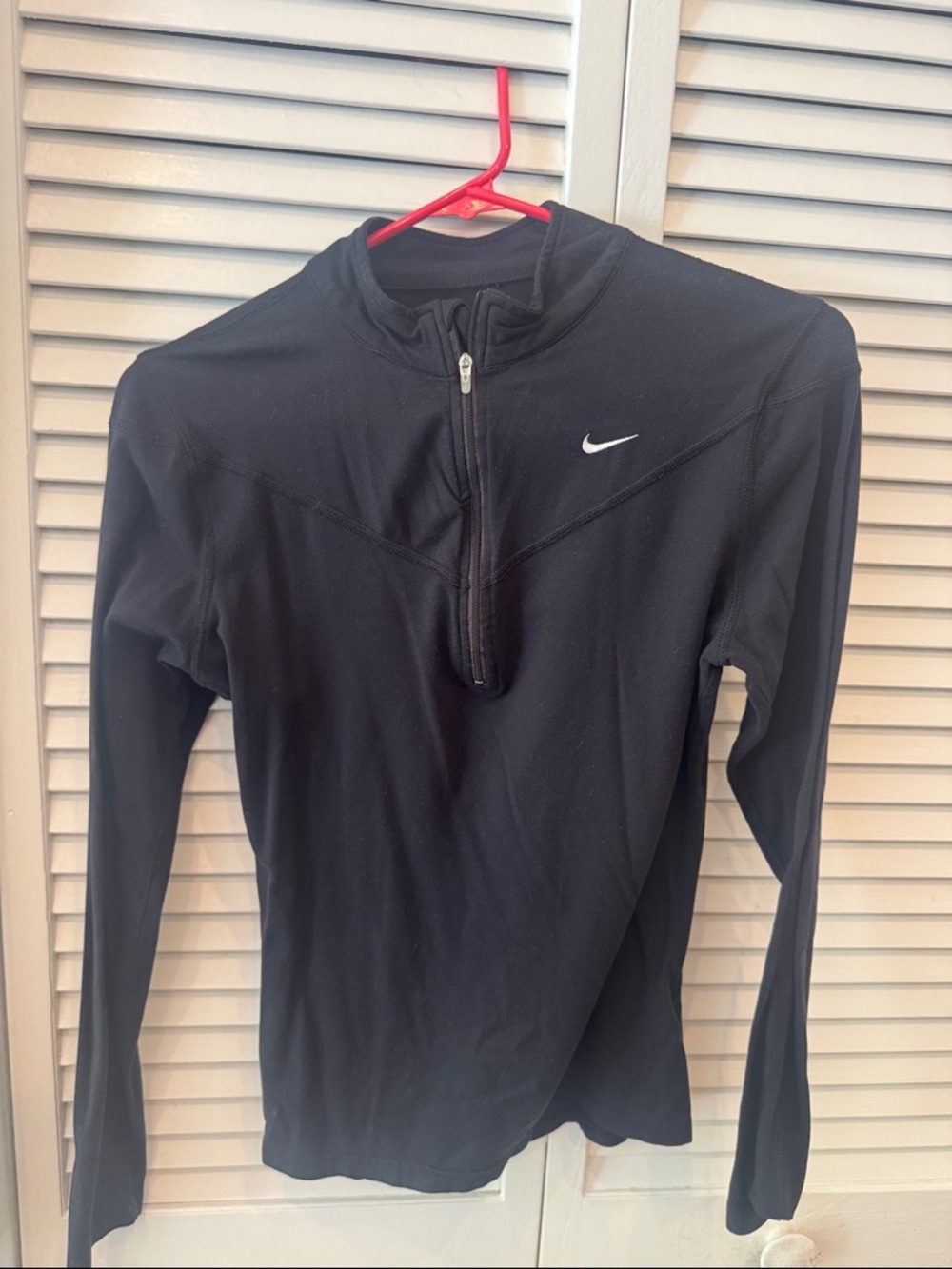 Nike Black Long-Sleeve Half-Zip Athletic Top